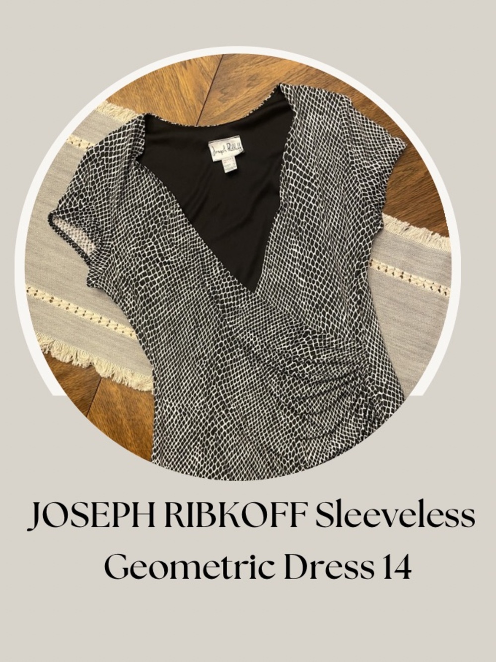 JOSEPH RIBKOFF Sleeveless Geometric Dress 14